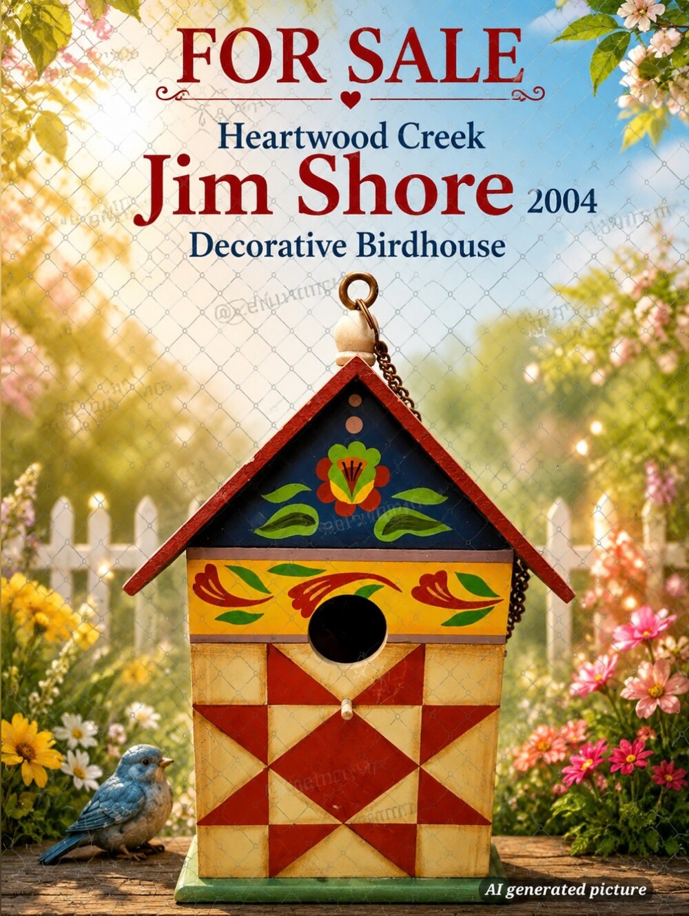 Heartwood Creek Jim Shore 2004 Decorative Birdhouse
